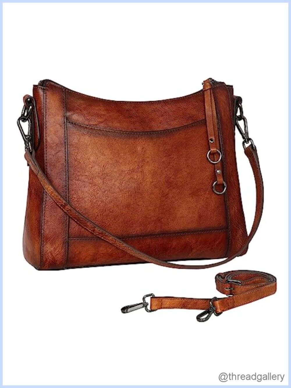 Genuine Leather Crossbody Shoulder Bag Hobo Purse Adjustable Strap Everyday